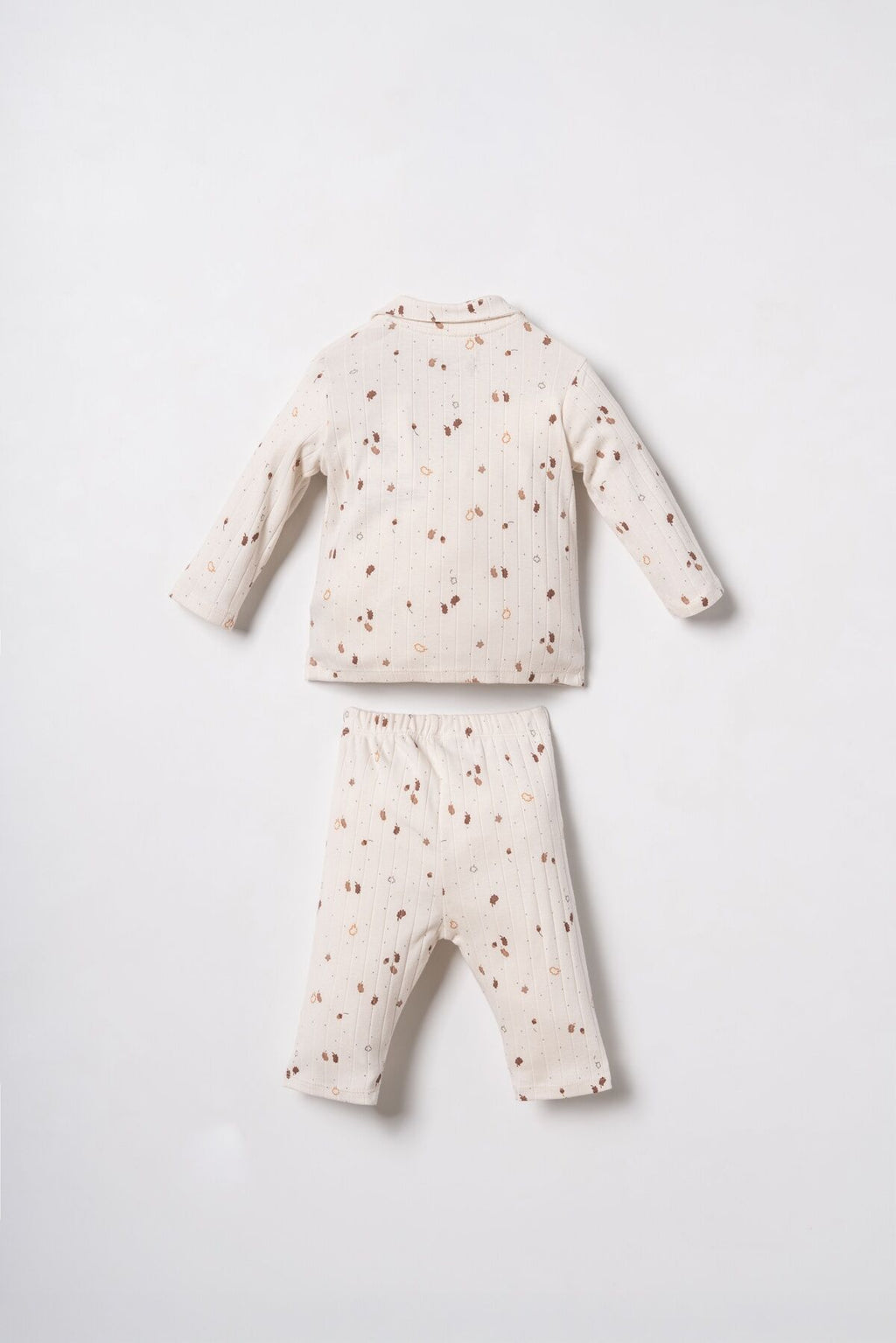 U.S. Polo Assn. Erkek Bebek Falling Leaves Beyaz Gömlek Pijama Takımı USB3103-C-V1