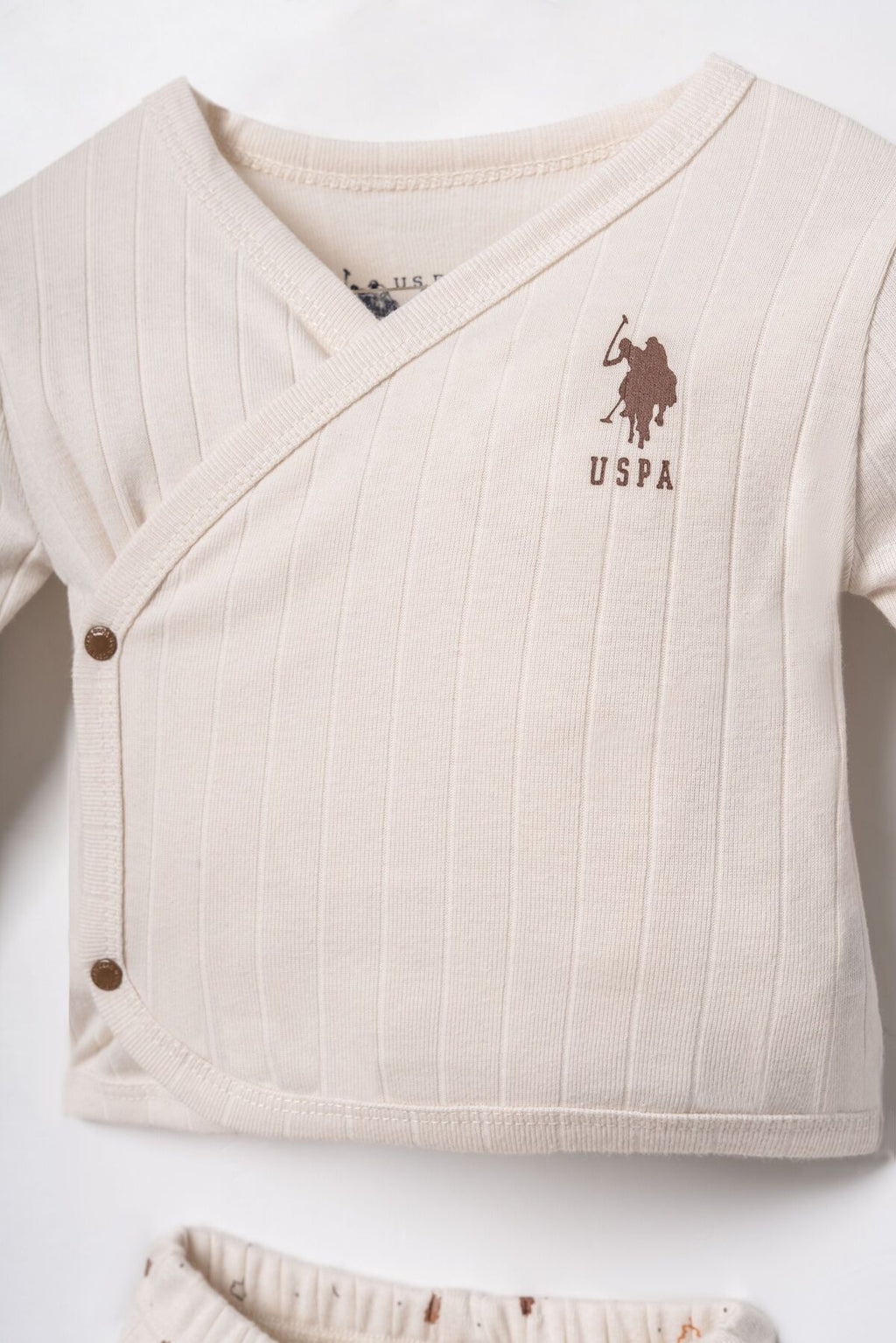 U.S. Polo Assn. Erkek Bebek Falling Leaves Beyaz Hastane Çıkışı 10’Lu Set USB3100-C-V1
