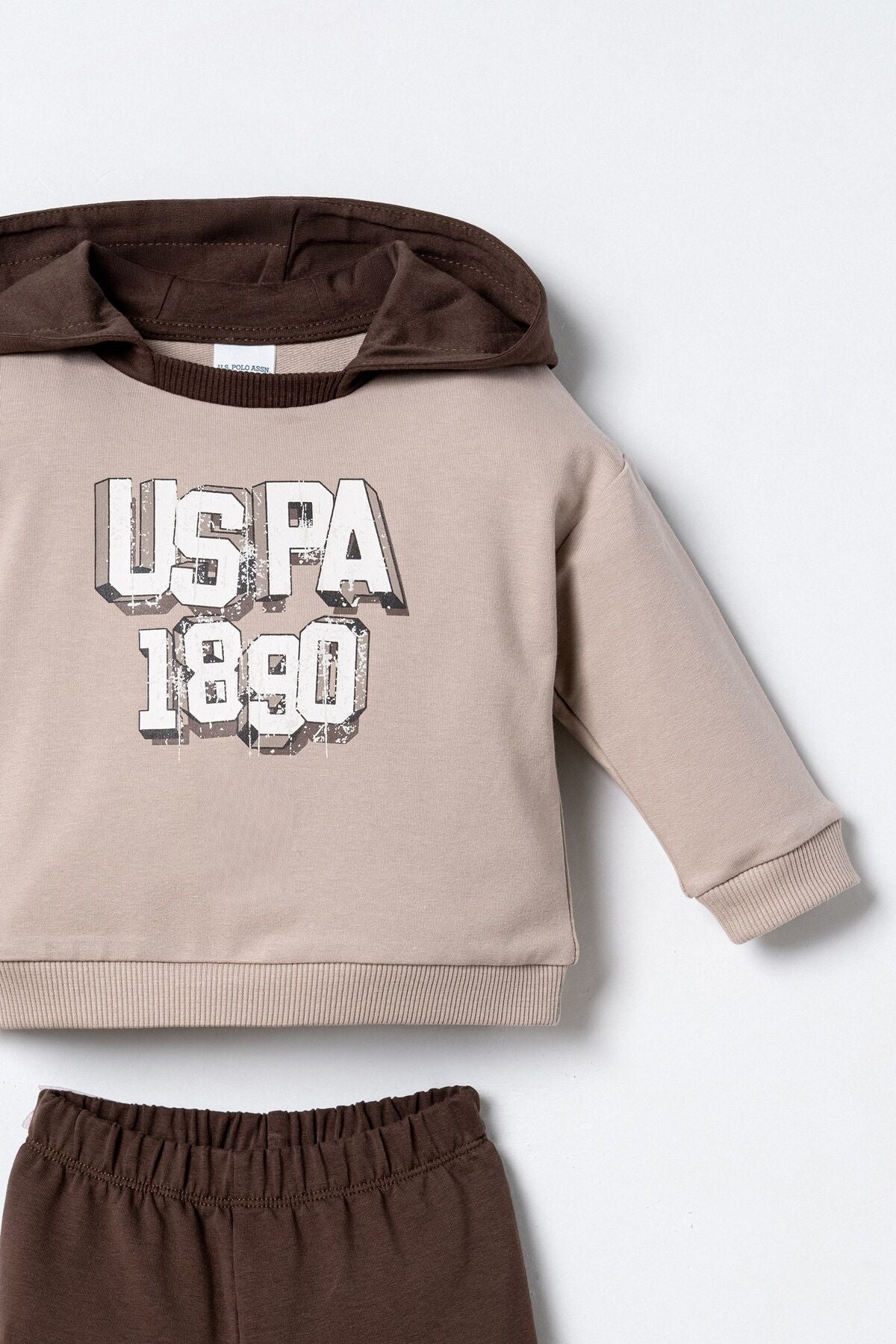 U.S. Polo Assn. Erkek Bebek Kapüşonlu Sarı Uzun Kol Pijama Takım USB3178-C-V1