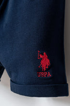 U.S. Polo Assn. Erkek Bebek Bisiklet Yaka Nakışlı Yazlık Regular Fit Kırmızı Bebek Takımı USB2865-C-V2