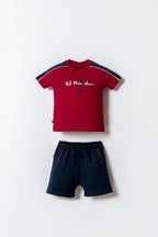 U.S. Polo Assn Erkek Bebek Kırmızı 2 Li Takım