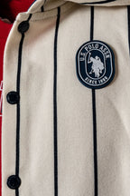 U.S. Polo Assn. Erkek Bebek Fermuarlı Yaka Nakışlı Yazlık Regular Fit Kırmızı 3'Lü Bebek Takımı USB2871-C-V1