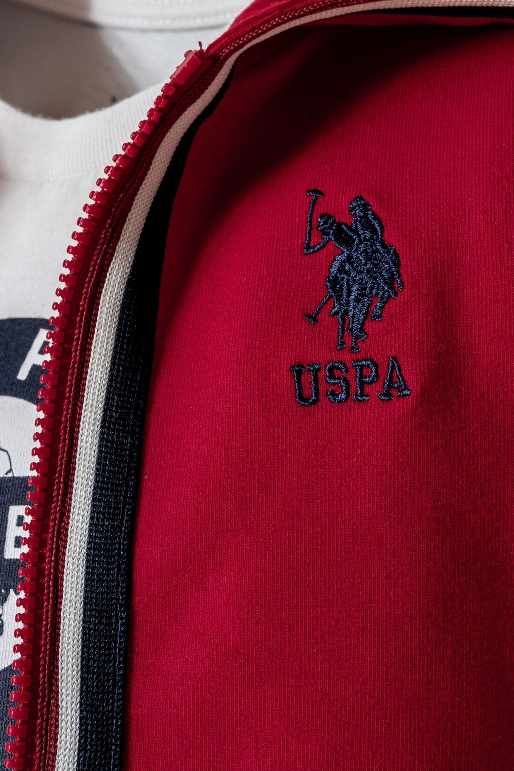 U.S. Polo Assn. Erkek Bebek Fermuarlı Yaka Nakışlı Yazlık Regular Fit Kırmızı 3'Lü Bebek Takımı USB2875-C-V2