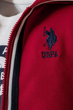 U.S. Polo Assn. Erkek Bebek Fermuarlı Yaka Nakışlı Yazlık Regular Fit Kırmızı 3'Lü Bebek Takımı USB2875-C-V2
