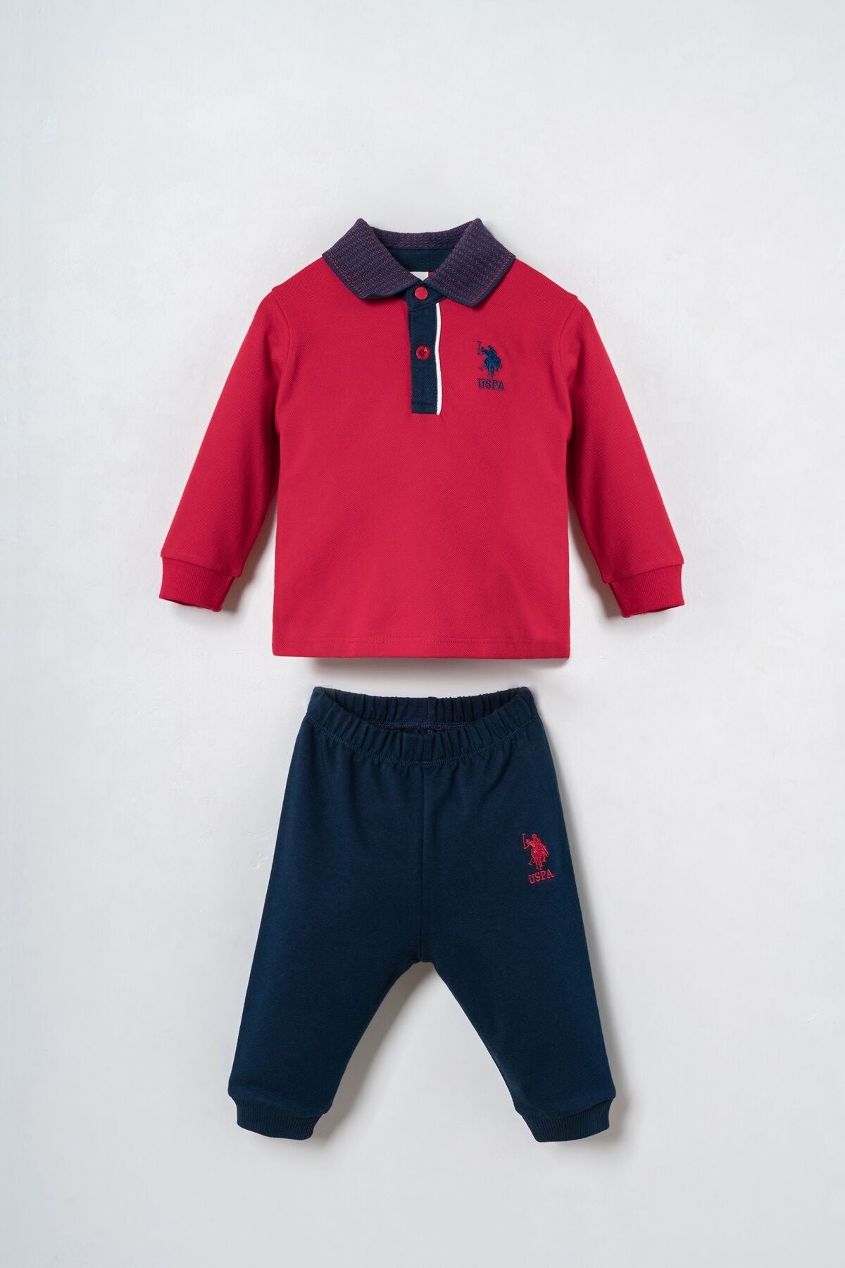 U.S. Polo Assn. Erkek Bebek Kırmızı Uzun Kol Pijama Takım USB3195-C-V2 Ürün ana görseli