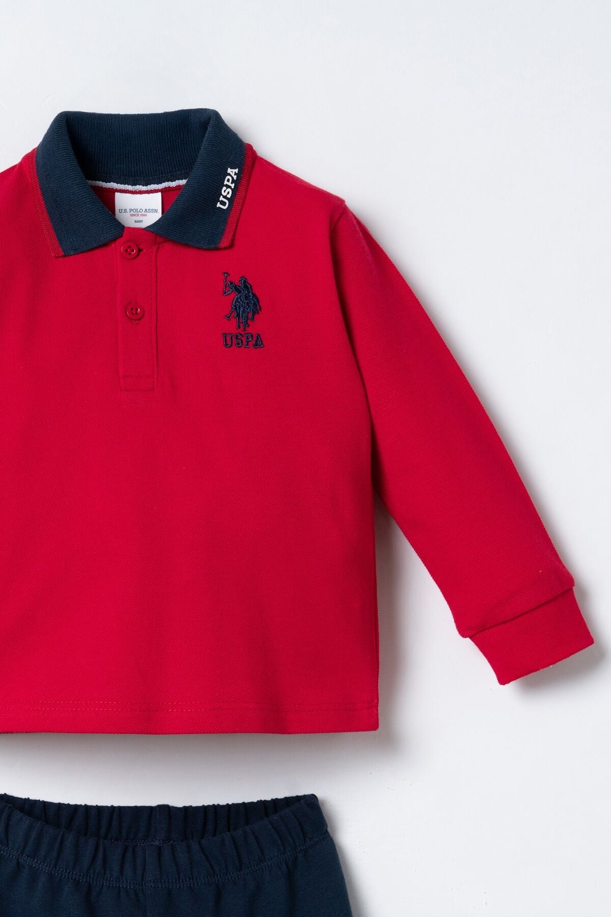 U.S. Polo Assn. Erkek Bebek Kırmızı Uzun Kol Pijama Takım USB3196-C-V3 Ürün ikincil görseli