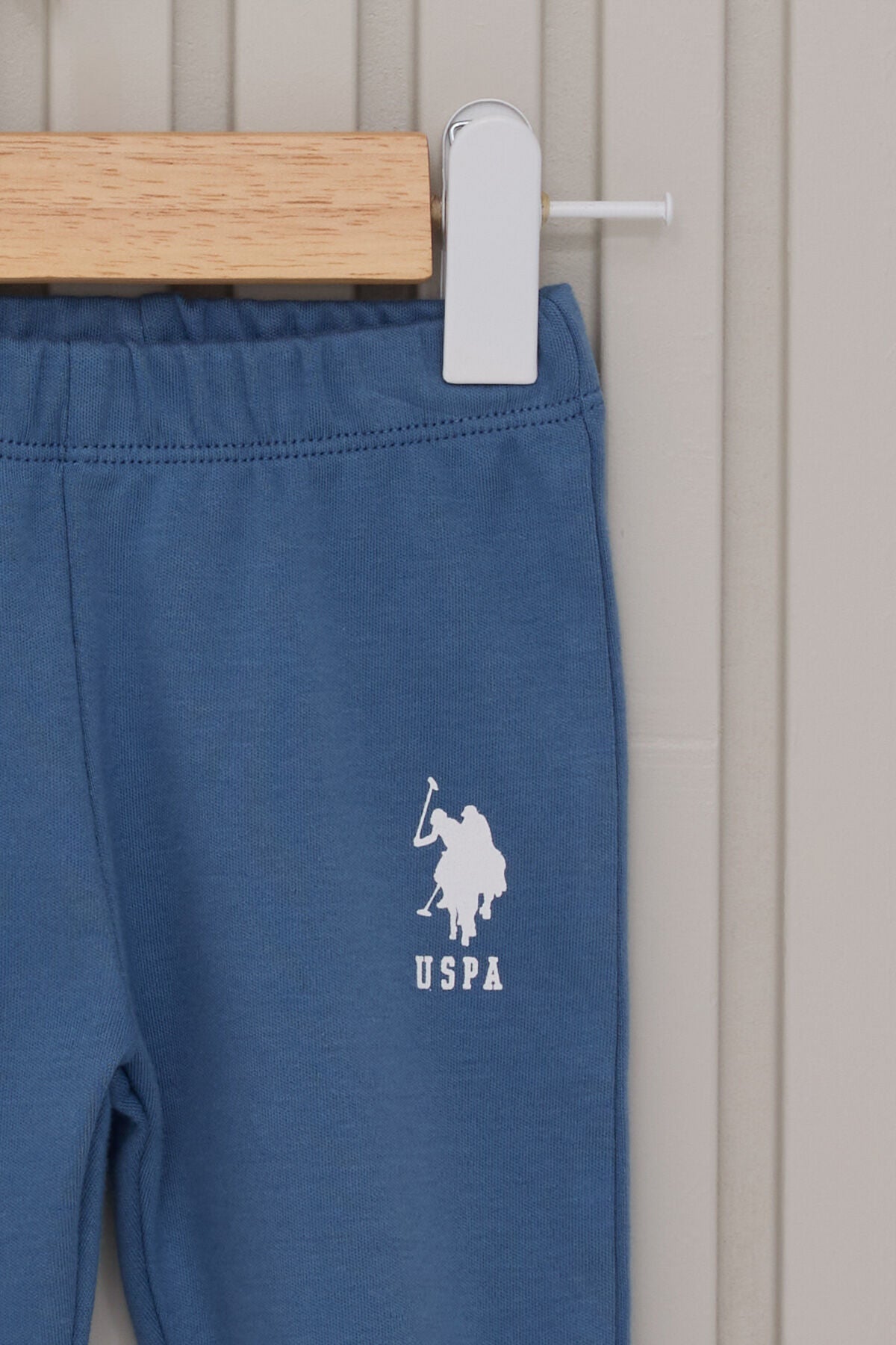 U.S. Polo Assn. Erkek Bebek Bisiklet Yaka Pigment Baskılı Kışlık Regular Fit Beyaz Bebek Takımı USB2033-C-V1