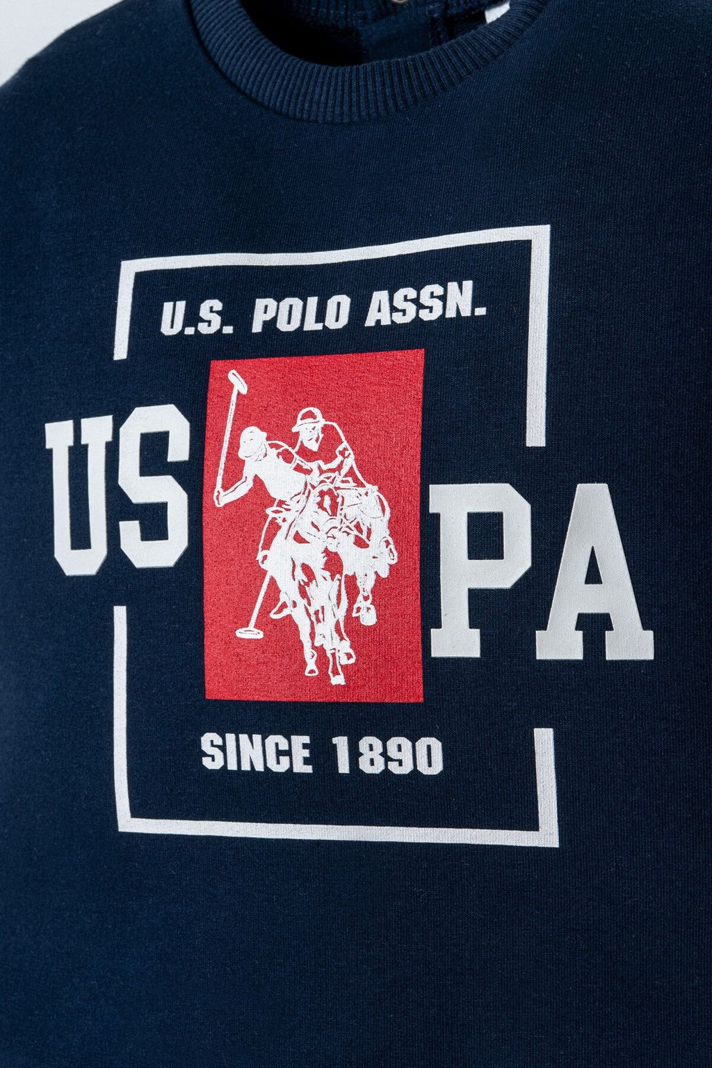U.S. Polo Assn. Erkek Bebek Bisiklet Yaka Nakışlı Yazlık Regular Fit Lacivert Bebek Takımı USB2868-C-V1