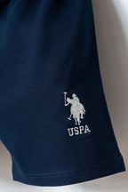 U.S. Polo Assn. Erkek Bebek Bisiklet Yaka Nakışlı Yazlık Regular Fit Lacivert Bebek Takımı USB2868-C-V1
