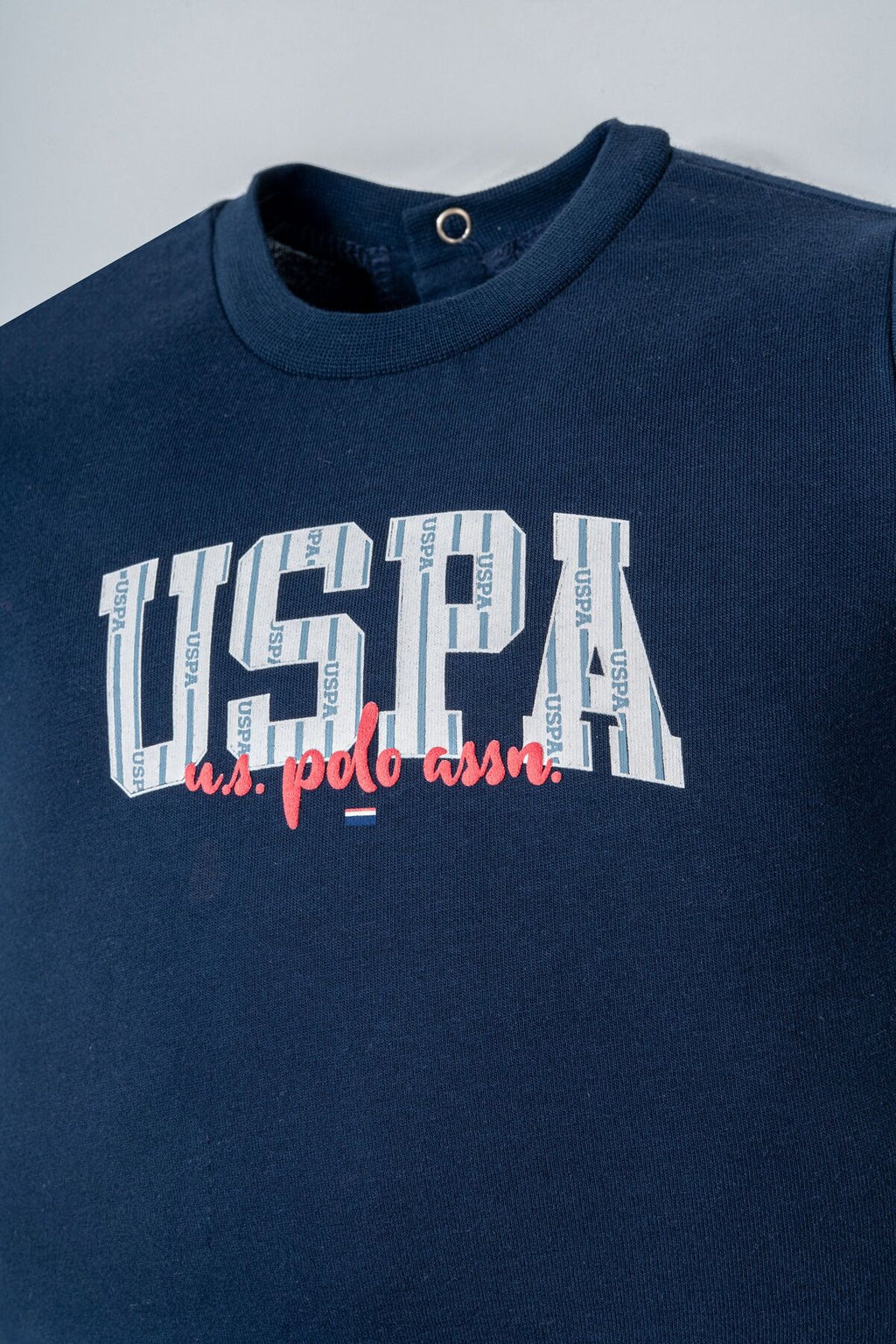 U.S. Polo Assn. Erkek Bebek Bisiklet Yaka Nakışlı Yazlık Regular Fit Lacivert Bebek Takımı USB2897-C-V1
