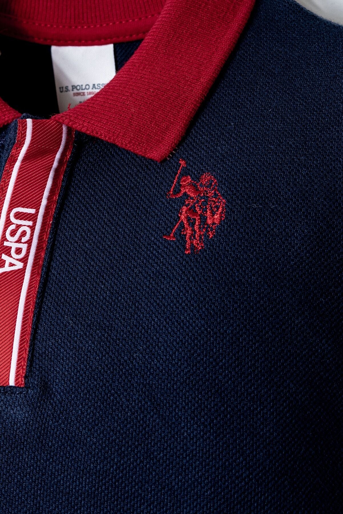 U.S. Polo Assn. Erkek Bebek Polo Yaka Nakışlı Yazlık Regular Fit Lacivert Bebek Takımı USB2915-C-V3 Ürün ikincil görseli