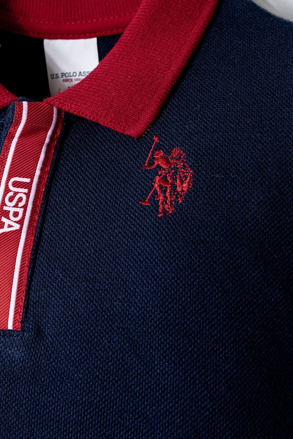 U.S. Polo Assn. Erkek Bebek Polo Yaka Nakışlı Yazlık Regular Fit Lacivert Bebek Takımı USB2915-C-V3