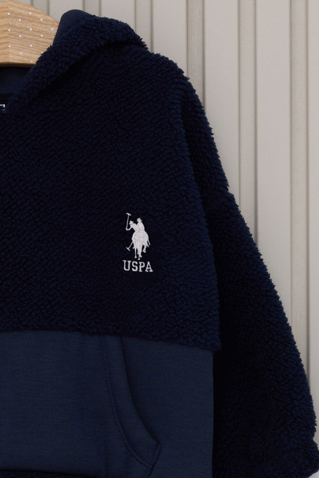 U.S. Polo Assn. Erkek Bebek Kapüşonlu Pigment Baskılı Kışlık Regular Fit Lacivert Bebek Takımı USB2153-C-V2