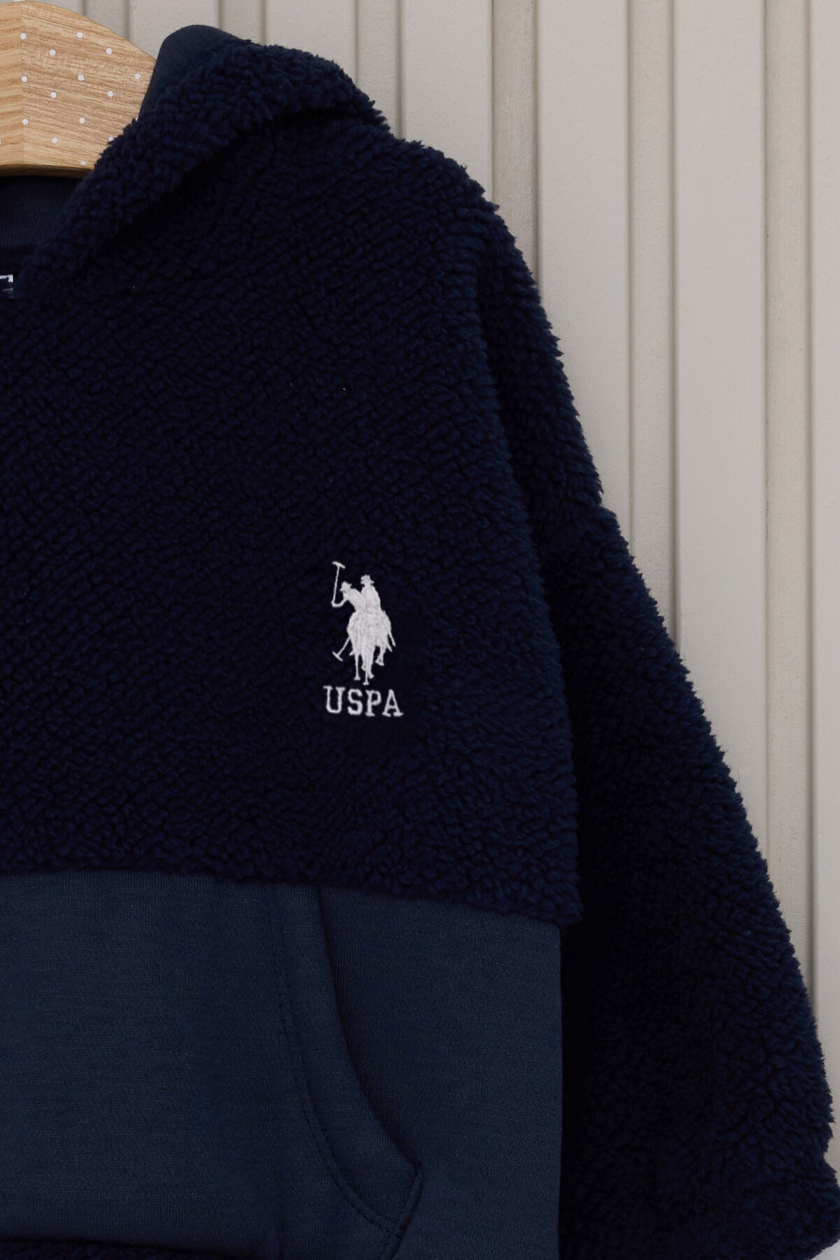 U.S. Polo Assn. Erkek Bebek Kapüşonlu Pigment Baskılı Kışlık Regular Fit Lacivert Bebek Takımı USB2153-C-V2
