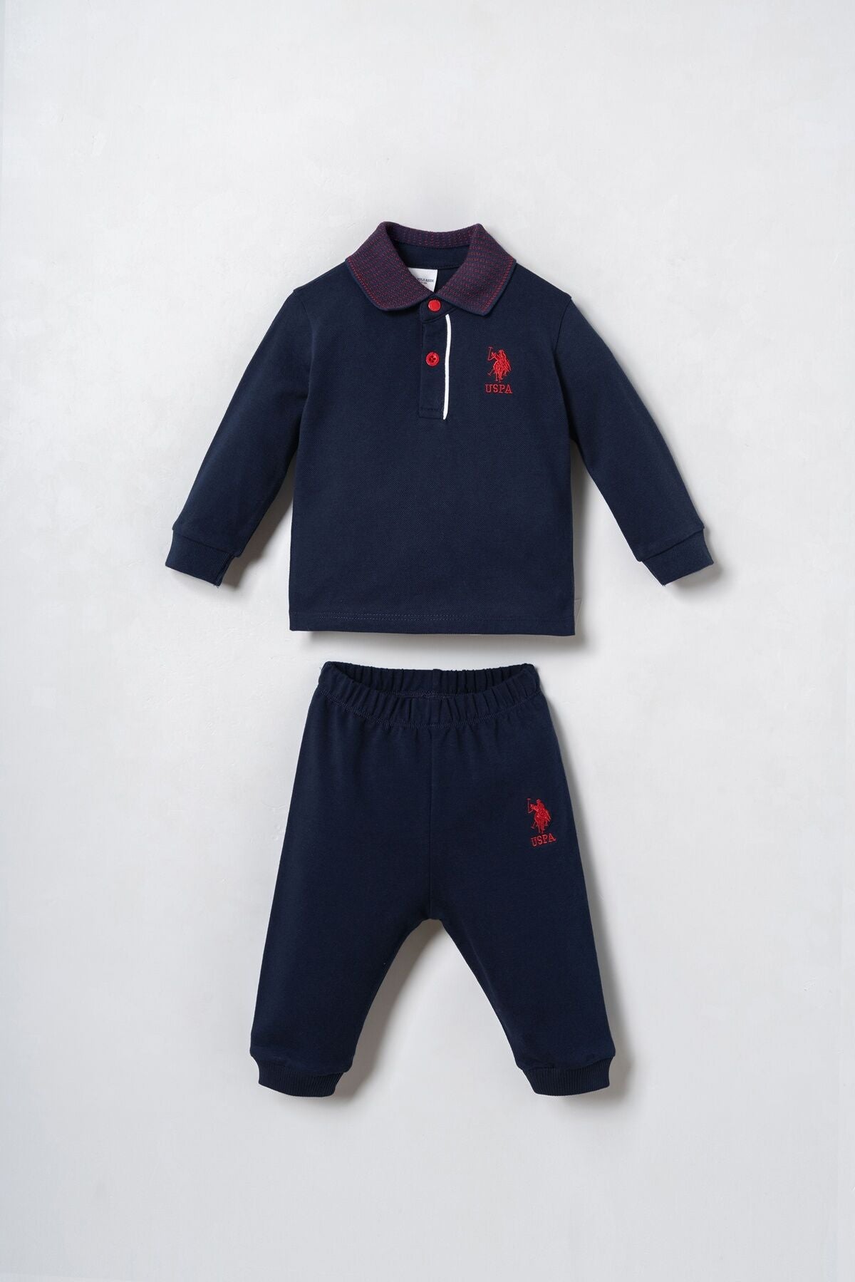 U.S. Polo Assn. Erkek Bebek Lacivert Uzun Kol Pijama Takım USB3195-C-V1 Ürün ana görseli