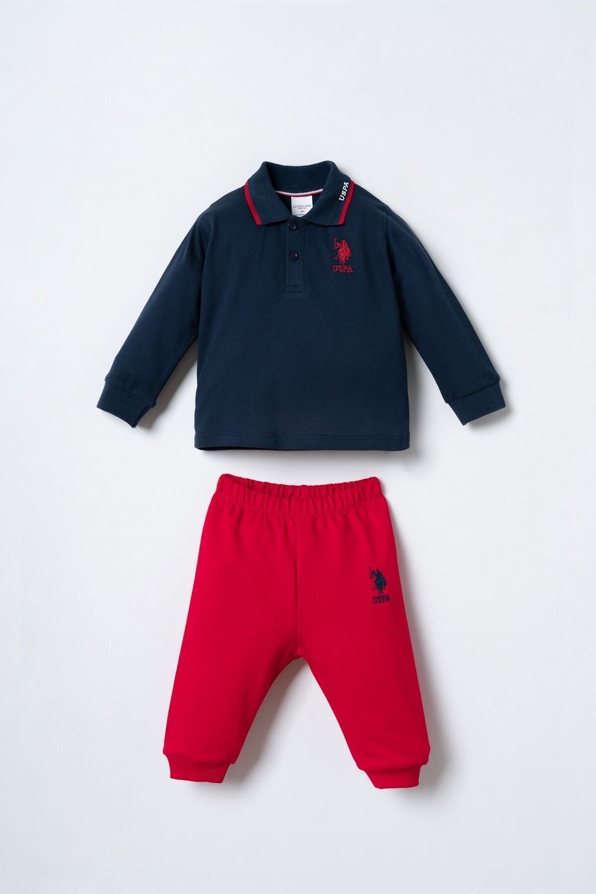 U.S. Polo Assn. Erkek Bebek Lacivert Uzun Kol Pijama Takım USB3196-C-V2 Ürün ana görseli
