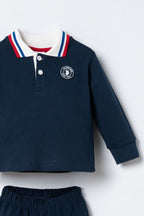 U.S. Polo Assn. Erkek Bebek Lacivert Uzun Kol Pijama Takım USB3197-C-V1