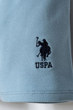 U.S. Polo Assn. Erkek Bebek Bisiklet Yaka Nakışlı Yazlık Regular Fit Mavi Bebek Takımı USB2868-C-V2