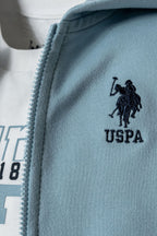 U.S. Polo Assn. Erkek Bebek Fermuarlı Yaka Nakışlı Yazlık Regular Fit Mavi 3'Lü Bebek Takımı USB2920-C-V1