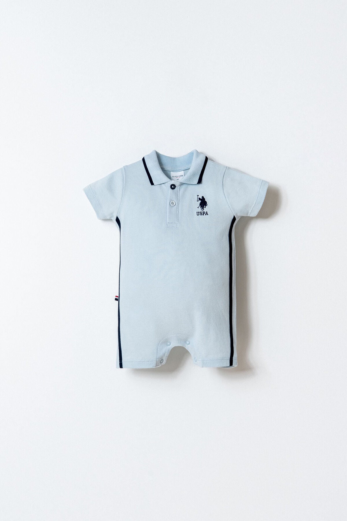 U.S. Polo Assn. Erkek Bebek Polo Yaka Nakışlı Yazlık Regular Fit Mavi Tulum USB2906-C-V2 Ürün ana görseli