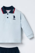 U.S. Polo Assn. Erkek Bebek Mavi Uzun Kol Pijama Takım USB3196-C-V1