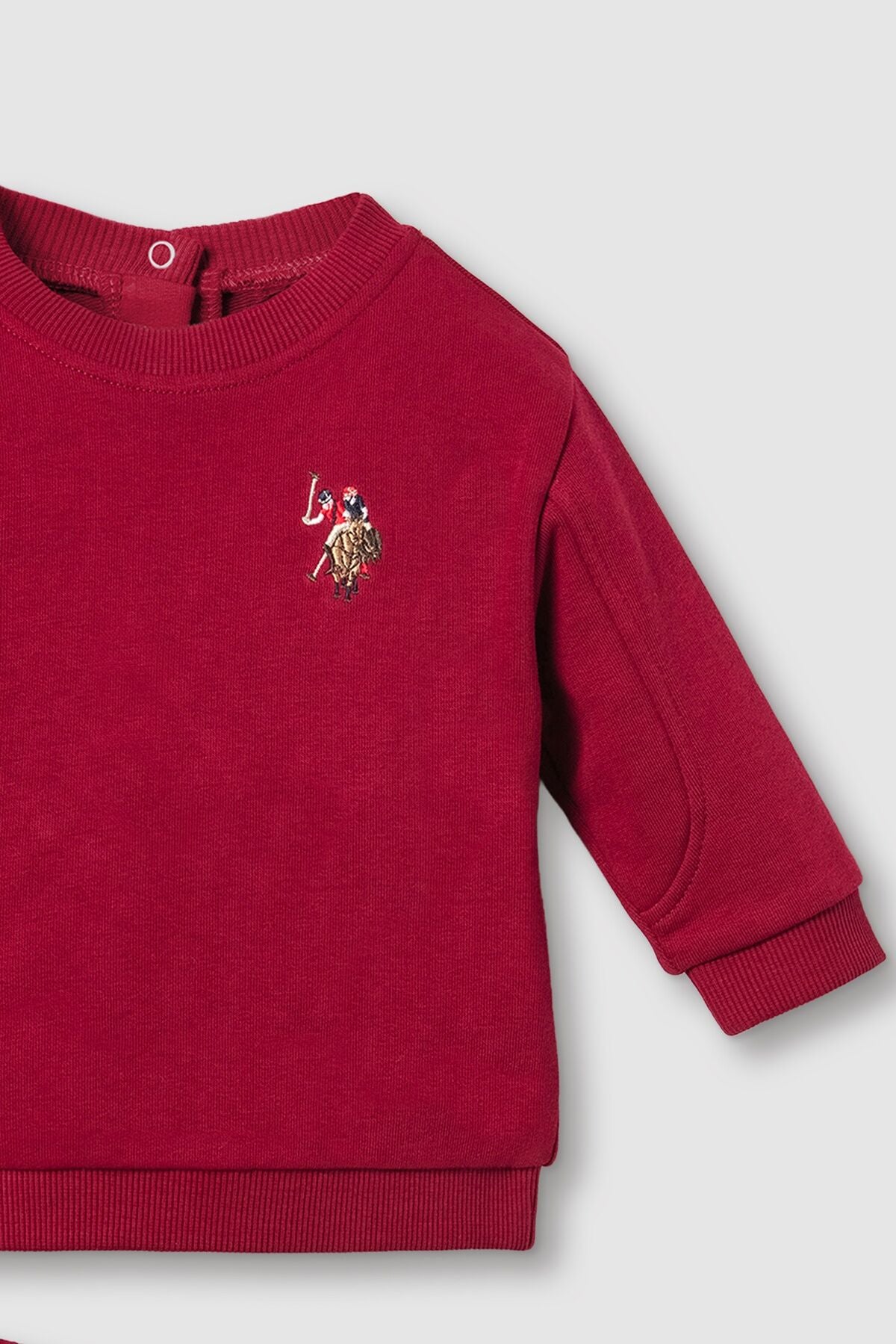 U.S. Polo Assn. Erkek Bebek Nakışlı Bordo Uzun Kol Pijama Takım USB3137-C-V3 Ürün ikincil görseli