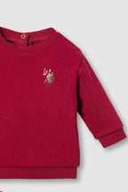U.S. Polo Assn. Erkek Bebek Nakışlı Bordo Uzun Kol Pijama Takım USB3137-C-V3
