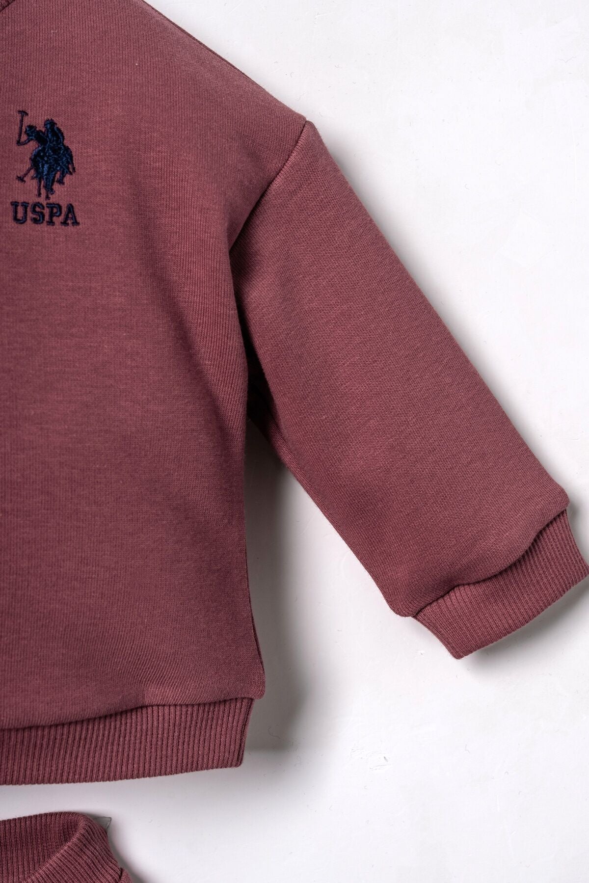 U.S. Polo Assn. Erkek Bebek Nakışlı Bordo Uzun Kol Pijama Takım USB3169-C-V4