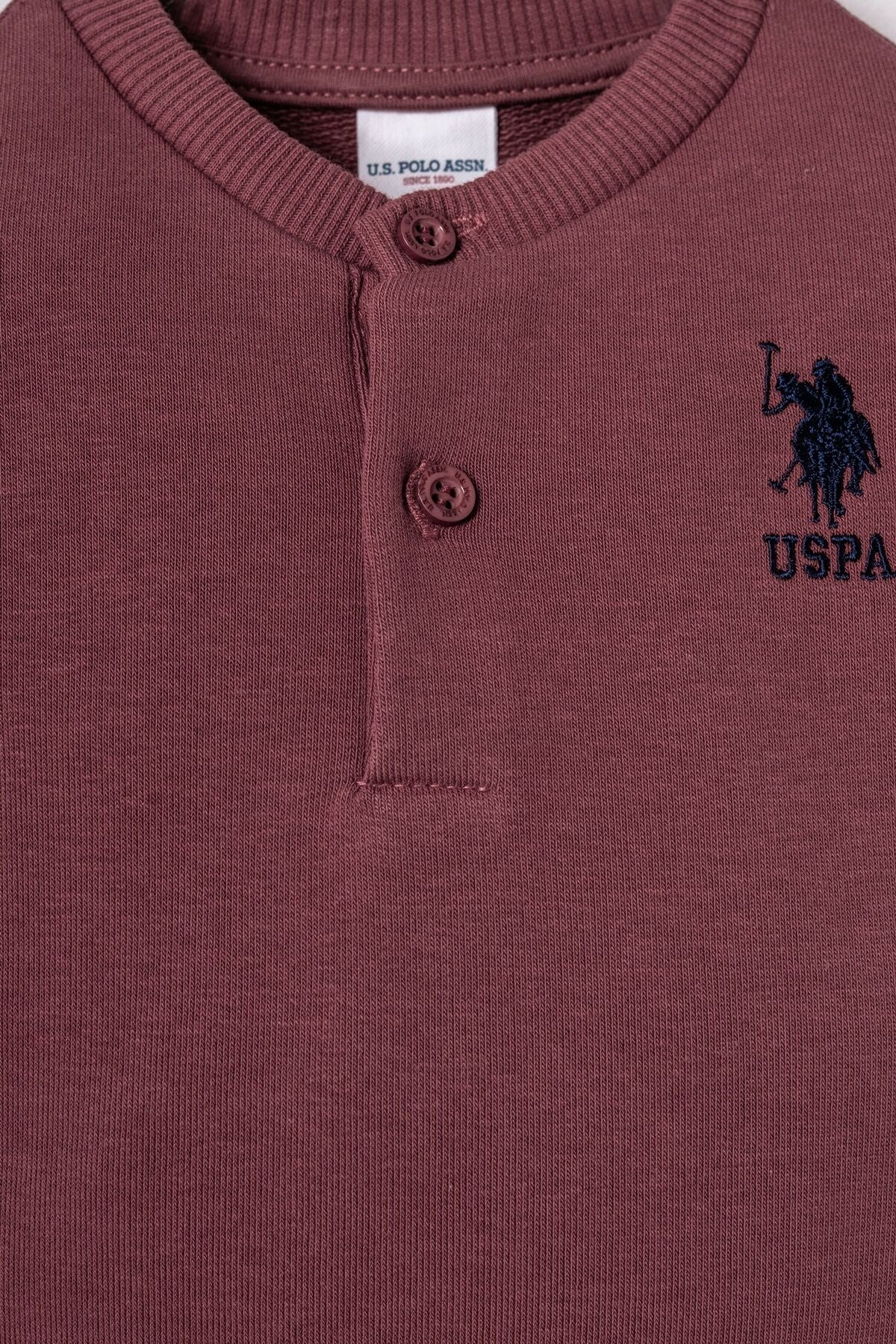 U.S. Polo Assn. Erkek Bebek Nakışlı Bordo Uzun Kol Pijama Takım USB3169-C-V4 Ürün ikincil görseli