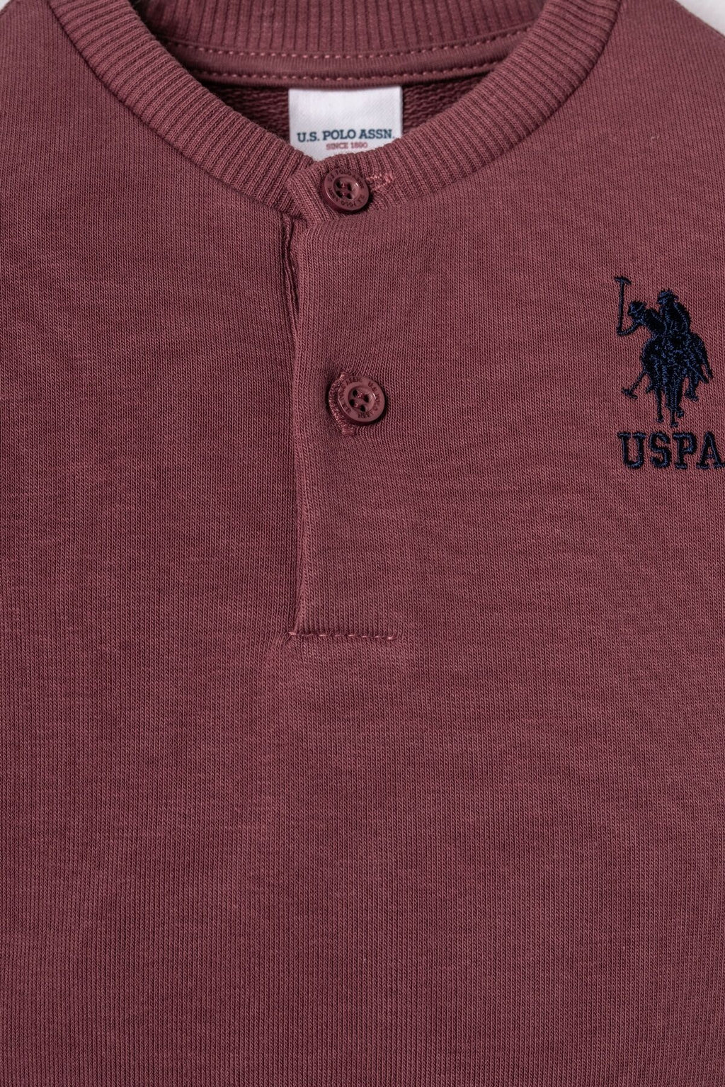 U.S. Polo Assn. Erkek Bebek Nakışlı Bordo Uzun Kol Pijama Takım USB3169-C-V4