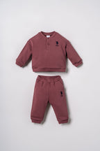 U.S. Polo Assn. Erkek Bebek Nakışlı Bordo Uzun Kol Pijama Takım USB3169-C-V4