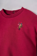 U.S. Polo Assn. Erkek Bebek Nakışlı Bordo Uzun Kol Pijama Takım USB3170-C-V1