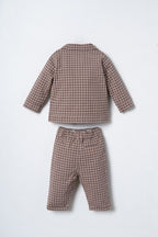 U.S. Polo Assn. Erkek Bebek Nakışlı Kahverengi 3'lü Pijama Takım USB3112-C-V1