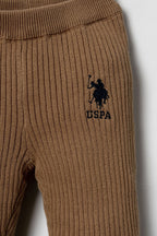 U.S. Polo Assn. Erkek Bebek Nakışlı Kahverengi-Lacivert Eşofman Alt USB3121-C-V1