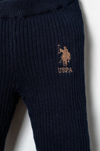 U.S. Polo Assn. Erkek Bebek Nakışlı Kahverengi-Lacivert Eşofman Alt USB3121-C-V1