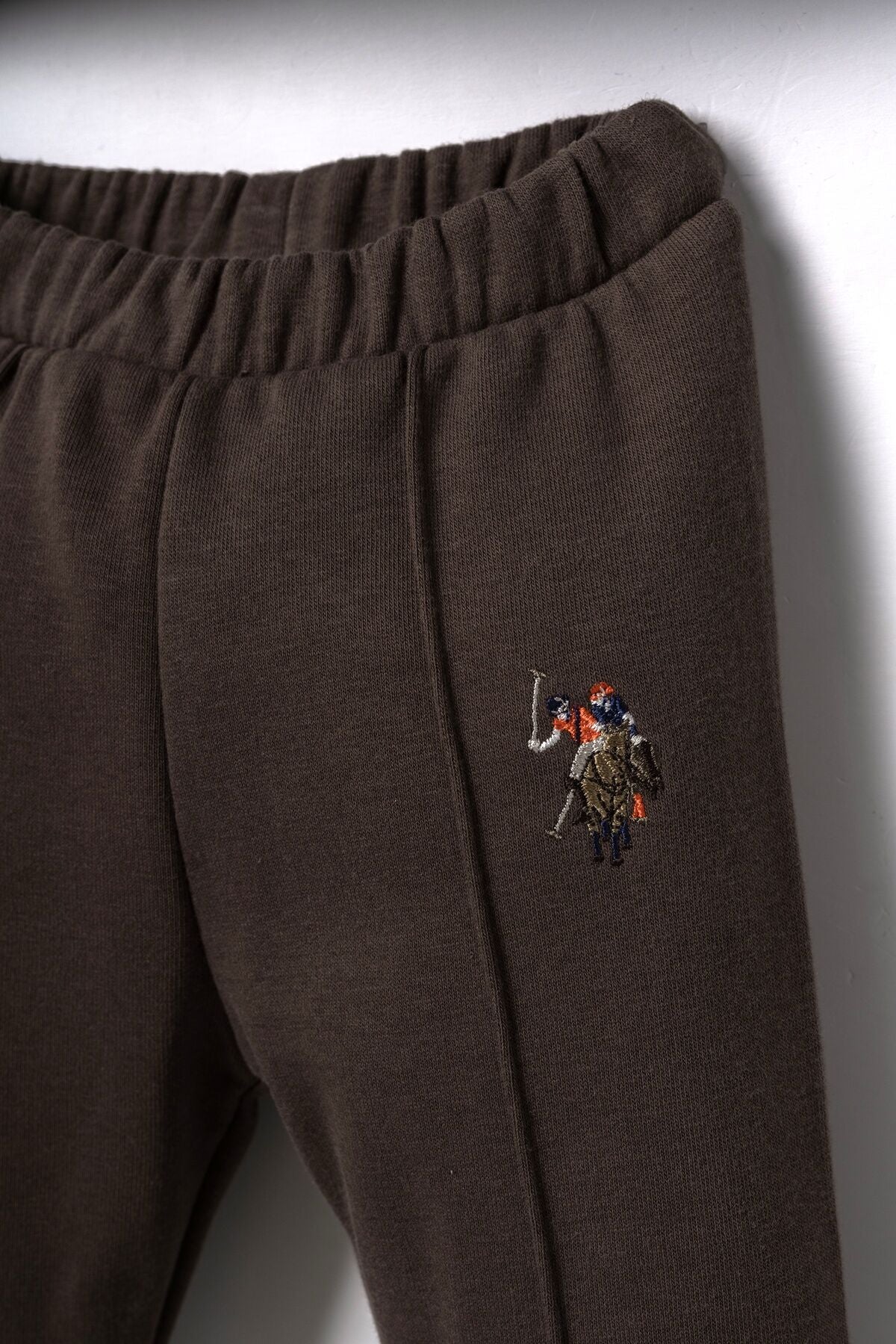 U.S. Polo Assn. Erkek Bebek Nakışlı Kahverengi Uzun Kol Pijama Takım USB3170-C-V5