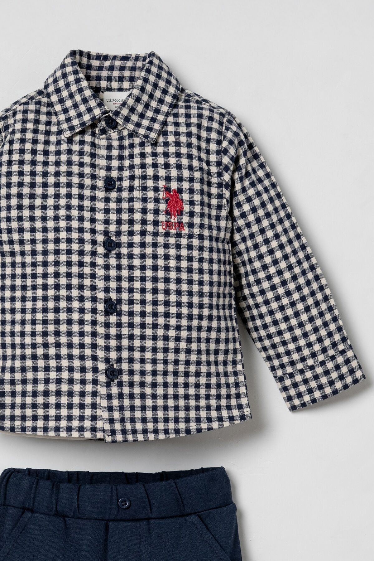 U.S. Polo Assn. Erkek Bebek Nakışlı Lacivert Uzun Kol Pijama Takım USB3130-C-V1 Ürün ikincil görseli