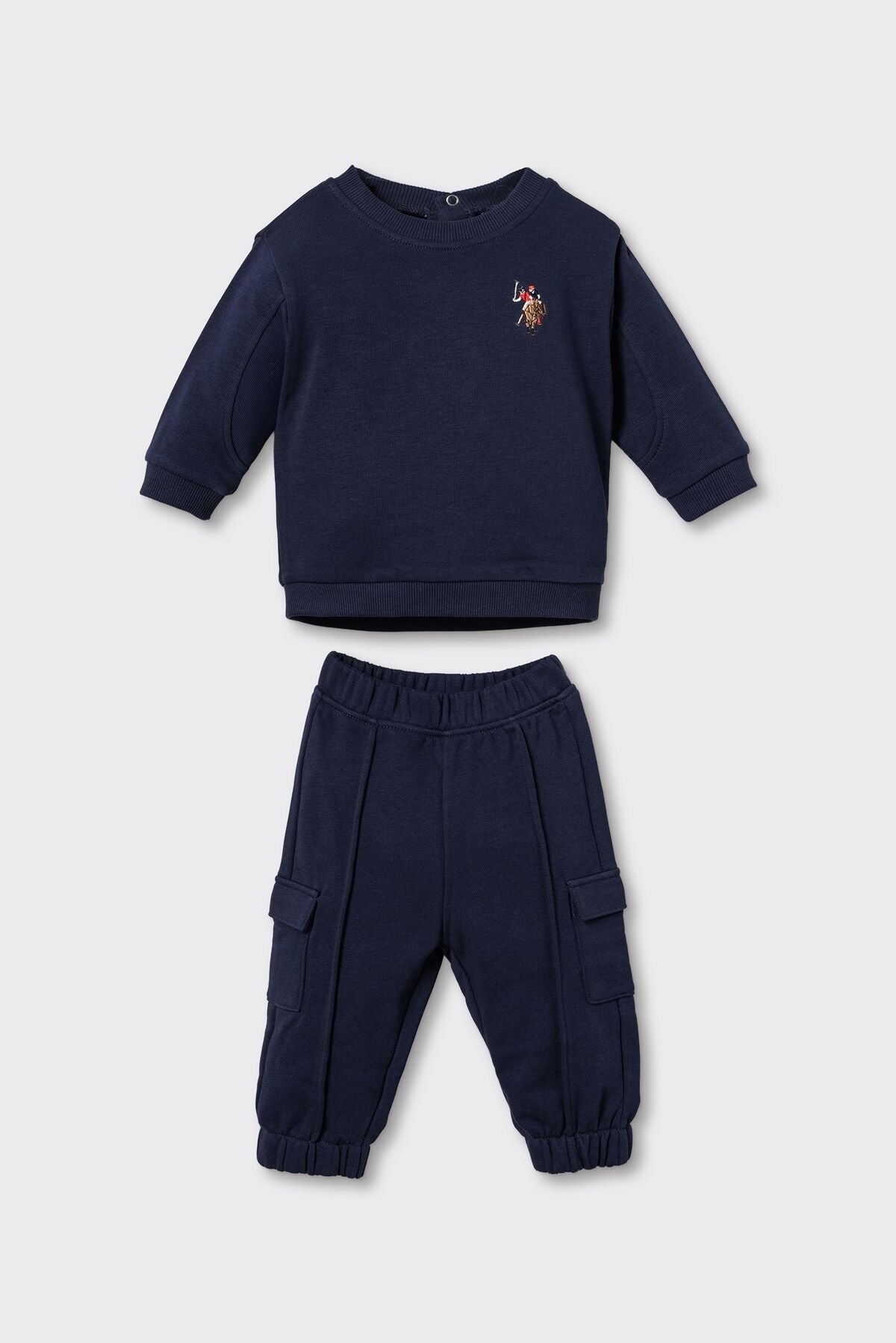 U.S. Polo Assn. Erkek Bebek Nakışlı Lacivert Uzun Kol Pijama Takım USB3137-C-V1 Ürün ana görseli