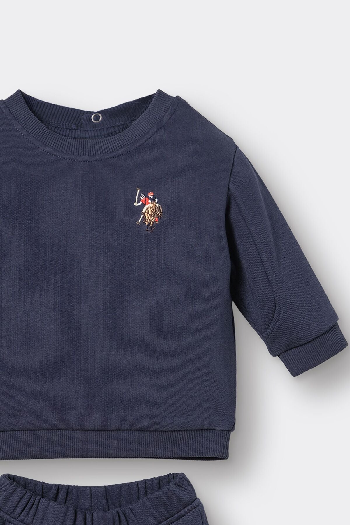 U.S. Polo Assn. Erkek Bebek Nakışlı Mavi Uzun Kol Pijama Takım USB3137-C-V2 Ürün ikincil görseli