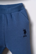 U.S. Polo Assn. Erkek Bebek Nakışlı Mavi Uzun Kol Pijama Takım USB3169-C-V3