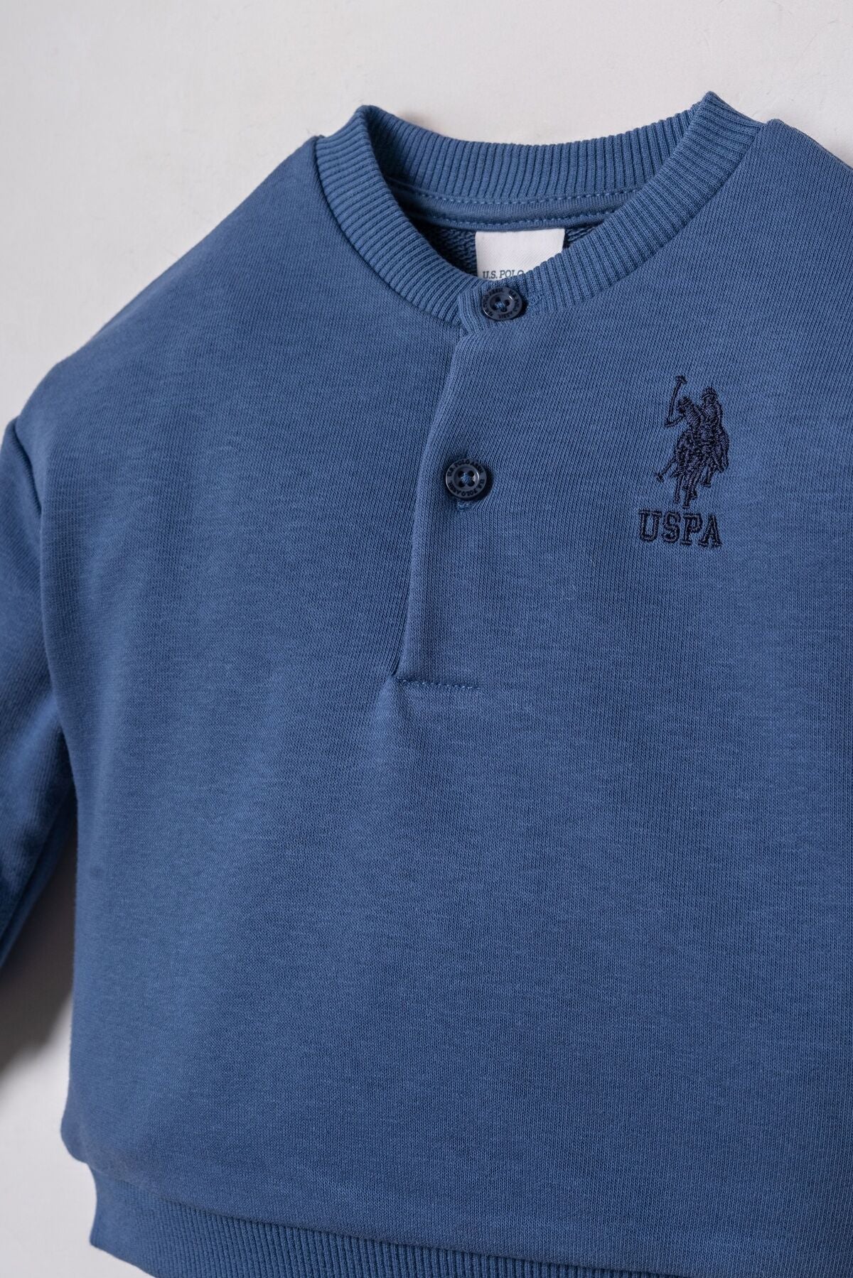 U.S. Polo Assn. Erkek Bebek Nakışlı Mavi Uzun Kol Pijama Takım USB3169-C-V3 Ürün ikincil görseli