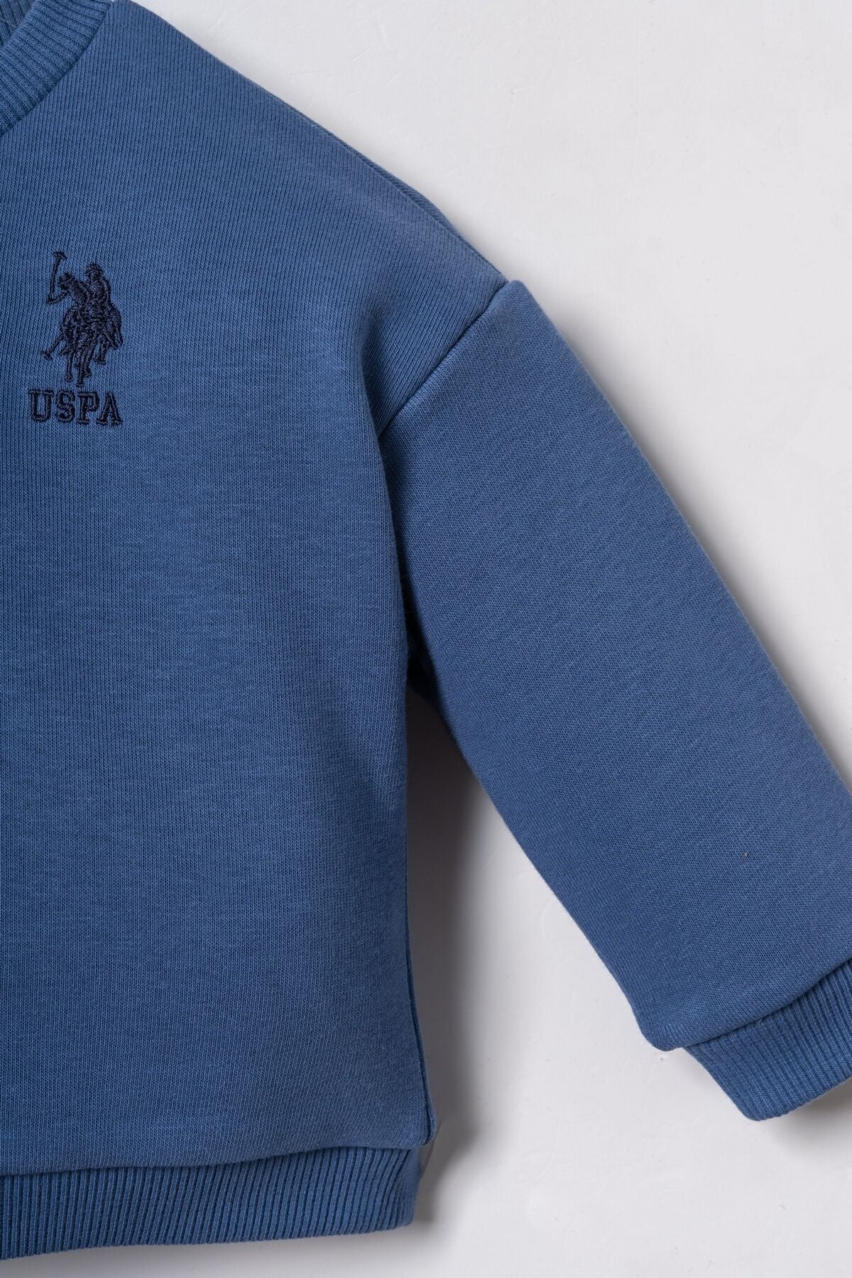 U.S. Polo Assn. Erkek Bebek Nakışlı Mavi Uzun Kol Pijama Takım USB3169-C-V3