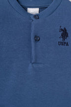 U.S. Polo Assn. Erkek Bebek Nakışlı Mavi Uzun Kol Pijama Takım USB3169-C-V3