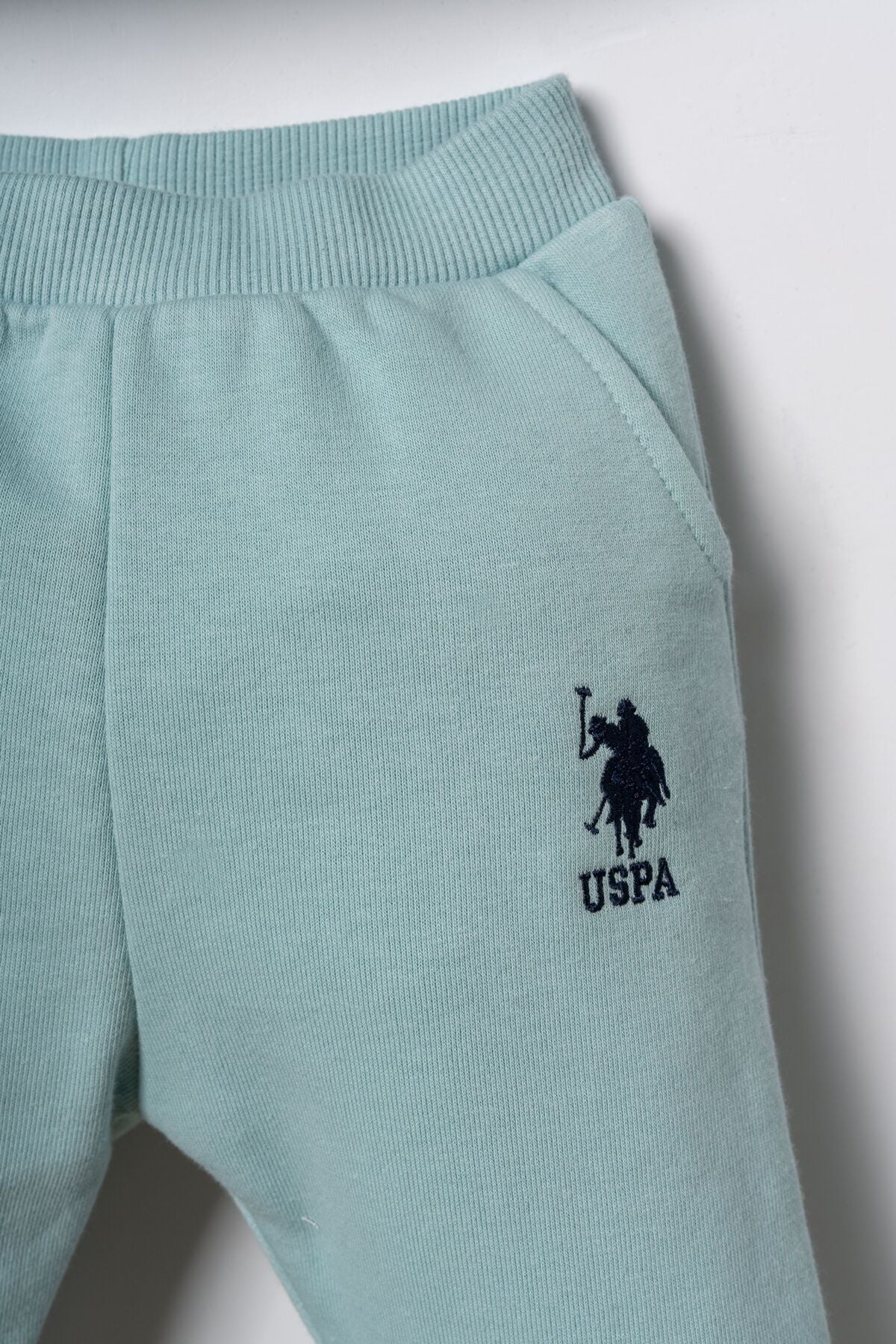 U.S. Polo Assn. Erkek Bebek Nakışlı Yeşil Uzun Kol Pijama Takım USB3169-C-V2