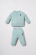 U.S. Polo Assn. Erkek Bebek Nakışlı Yeşil Uzun Kol Pijama Takım USB3169-C-V2