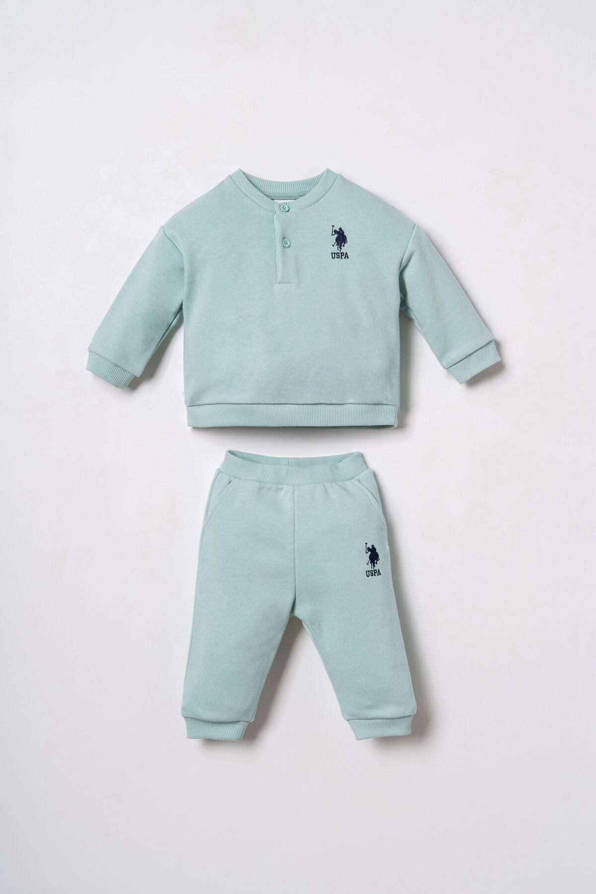 U.S. Polo Assn. Erkek Bebek Nakışlı Yeşil Uzun Kol Pijama Takım USB3169-C-V2 Ürün ana görseli