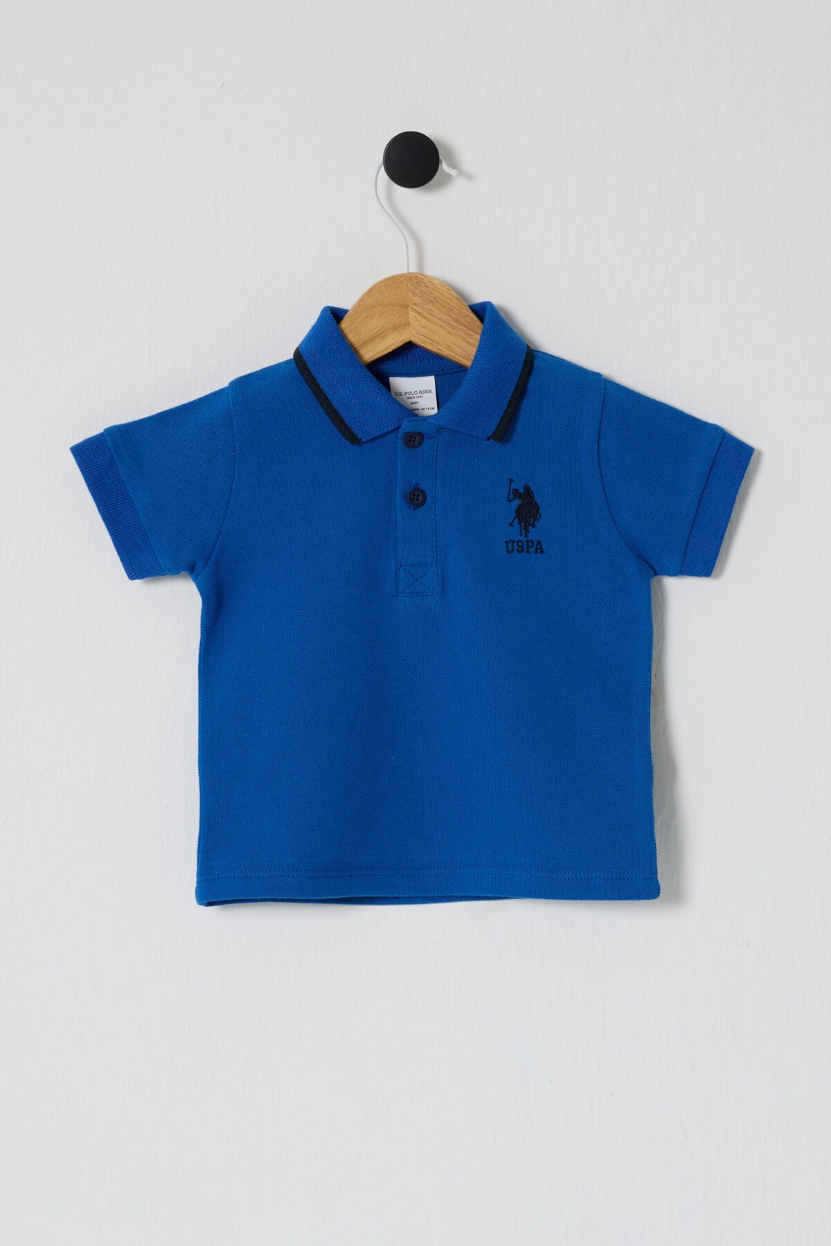 U.S. Polo Assn. Erkek Bebek Polo Yaka Pigment Baskılı Yazlık Regular Fit Mavi T-Shirt USB2511-C-V4 Ürün ana görseli