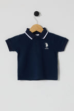 U.S. Polo Assn. Erkek Bebek Polo Yaka Pigment Baskılı Yazlık Regular Fit Lacivert T-Shirt USB2511-C-V1