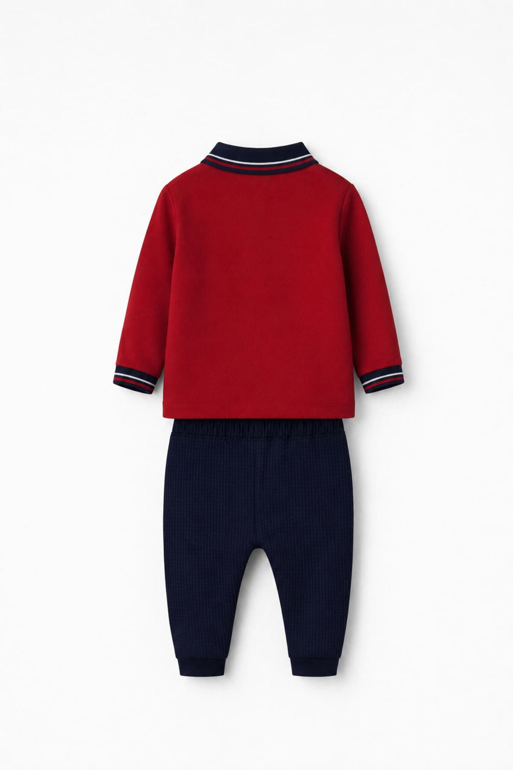 U.S. Polo Assn. Erkek Bebek Polo Kırmızı Beyaz Uzun Kol Pijama Takım USB3127-C-V2