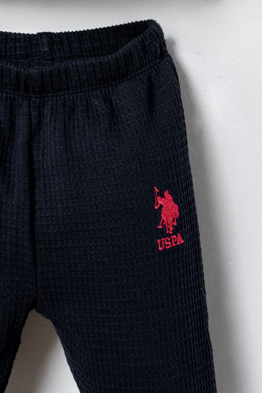 U.S. Polo Assn. Erkek Bebek Polo Yaka Beyaz Uzun Kol Pijama Takım USB3127-C-V1